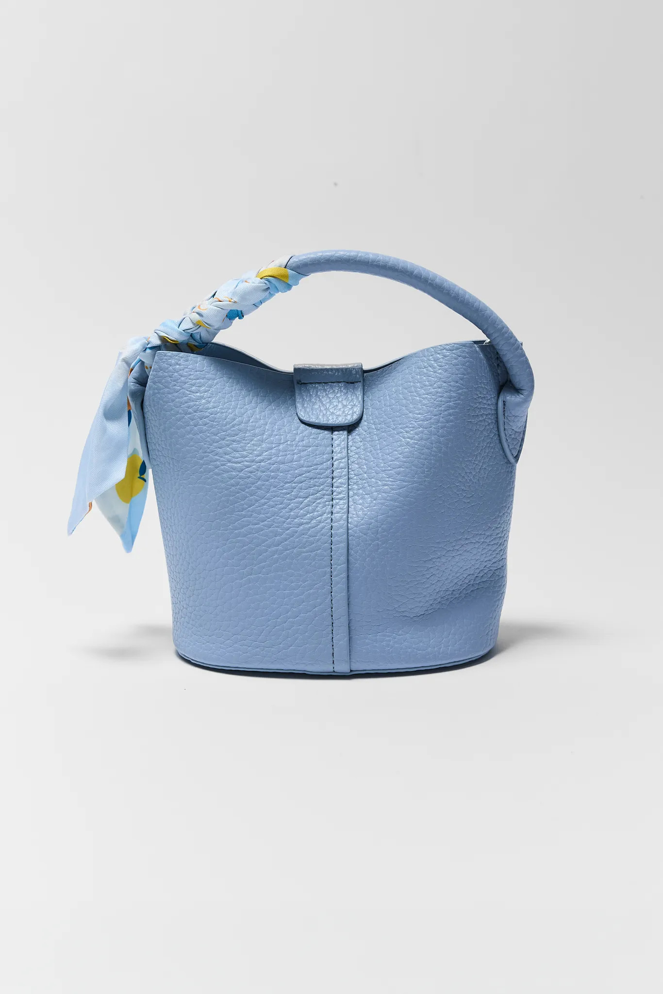 Serena Blue Faux Leather Bag | Avara