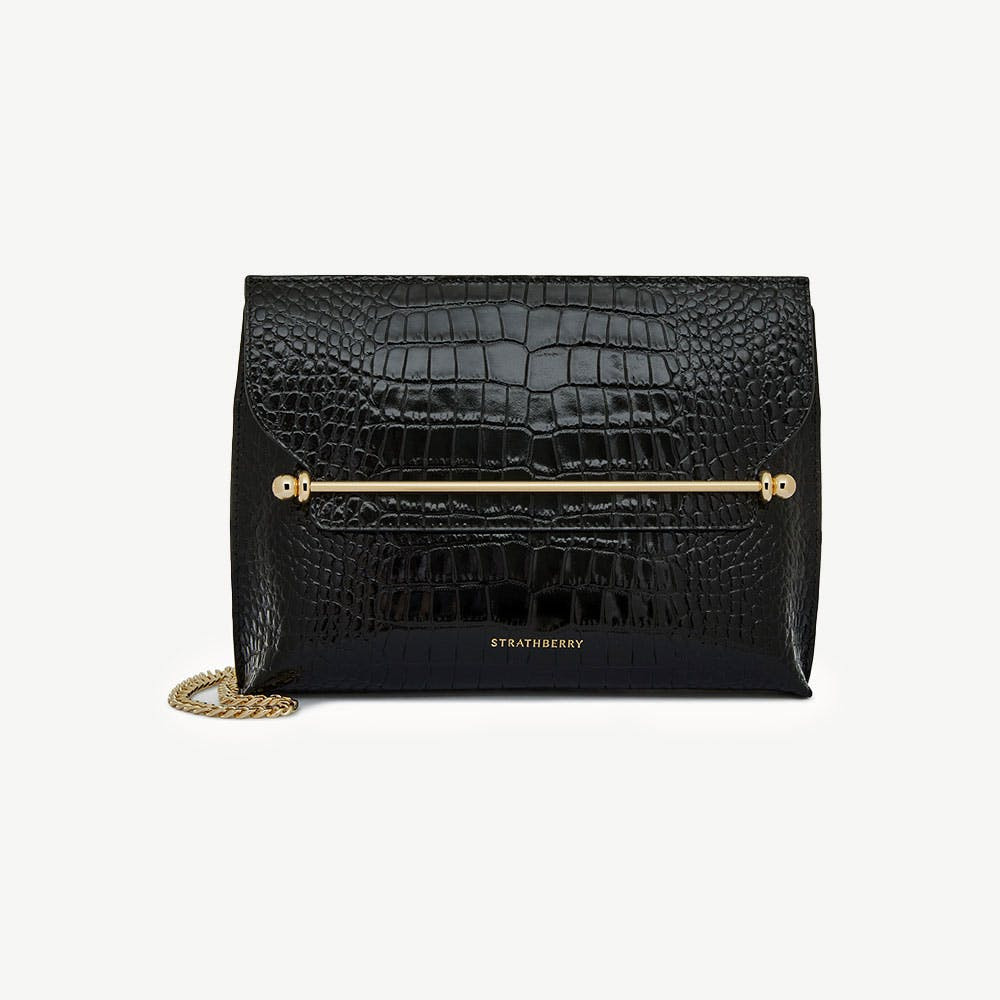 Strathberry - Stylist - Crossbody Leather Clutch - Black | Strathberry