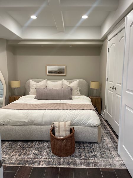 Bedroom in our basement! Styled with mostly neutrals for a serene, calming space.

Bed cannot be linked but it’s on my Instagram page @mrs.vesnatanasic in the “Basement” Highlight.  #bedroom 

#LTKsalealert #LTKhome #LTKFind
