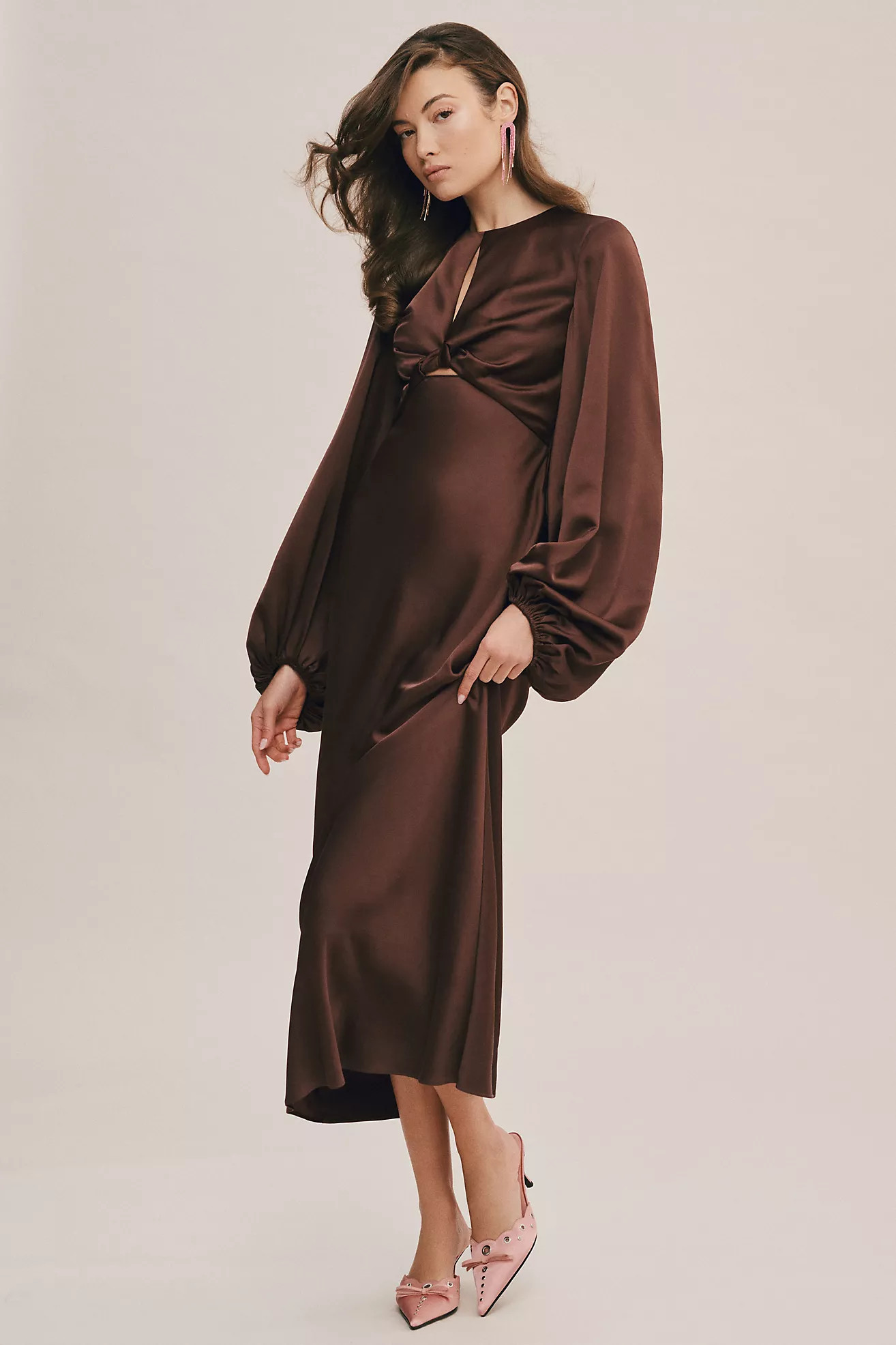 Significant Other Demi Backless Long-Sleeve Column Gown | Anthropologie (US)