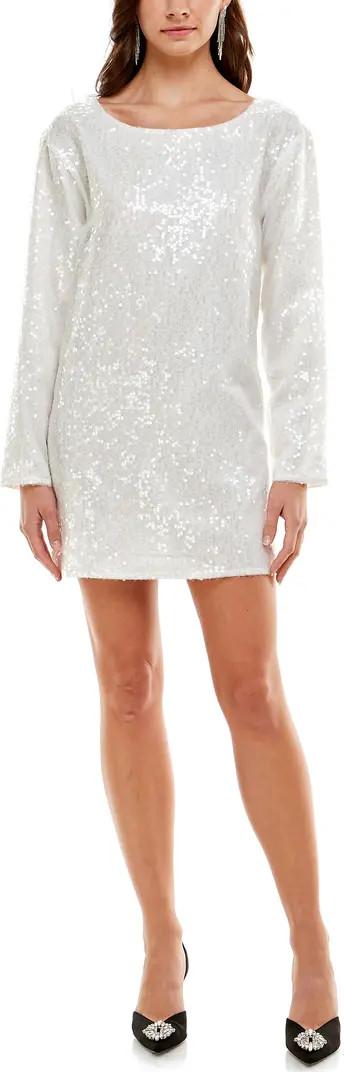 WAYF Bonnie Sequin Long Sleeve Minidress | Nordstrom | Nordstrom