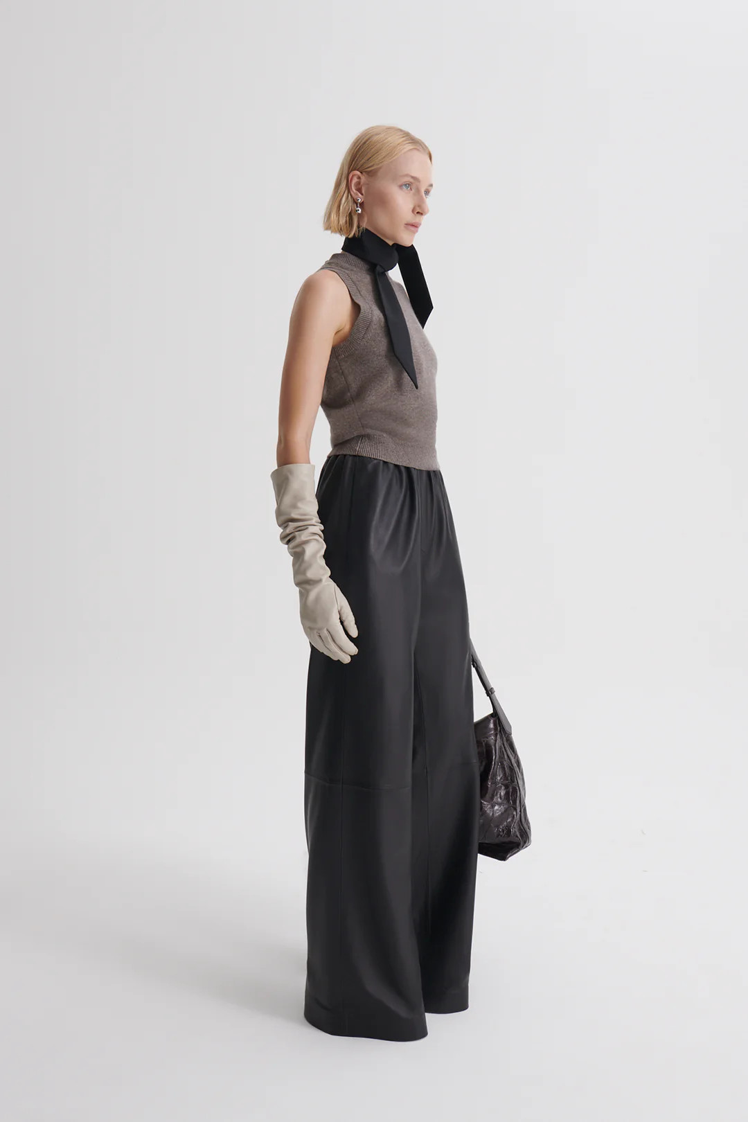 CASHMERE WOOL SLIM TANK - TRUFFLE - Scanlan Theodore | Scanlan Theodore AU