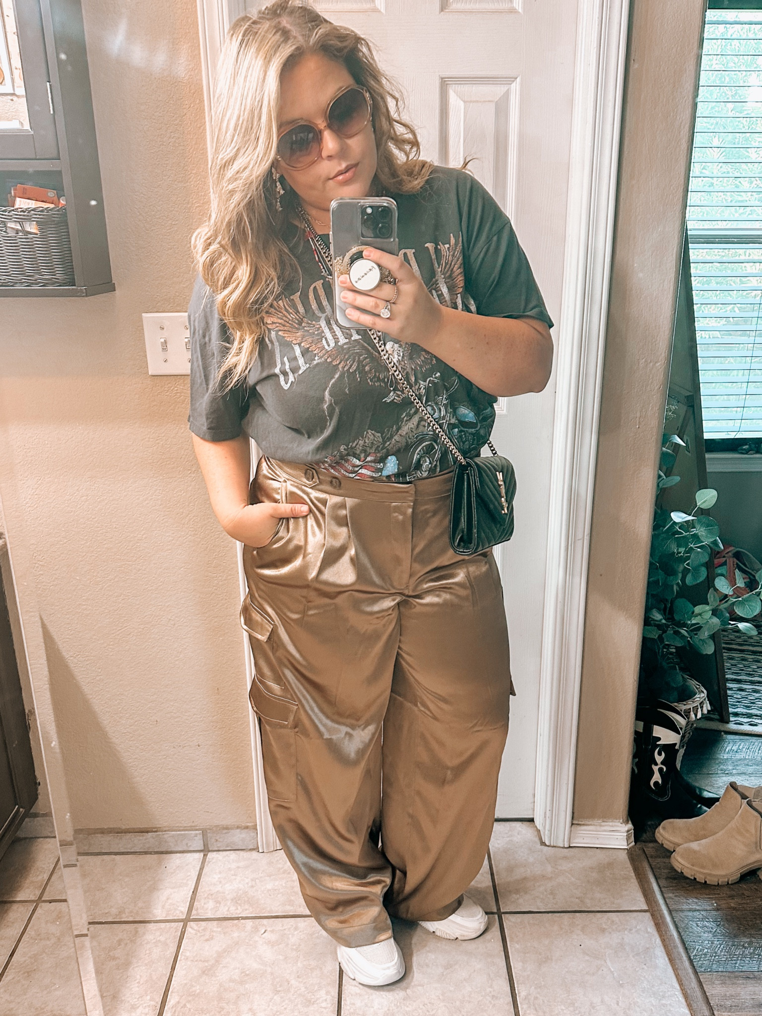 Shiny pants to make me smile  

#LTKmidsize