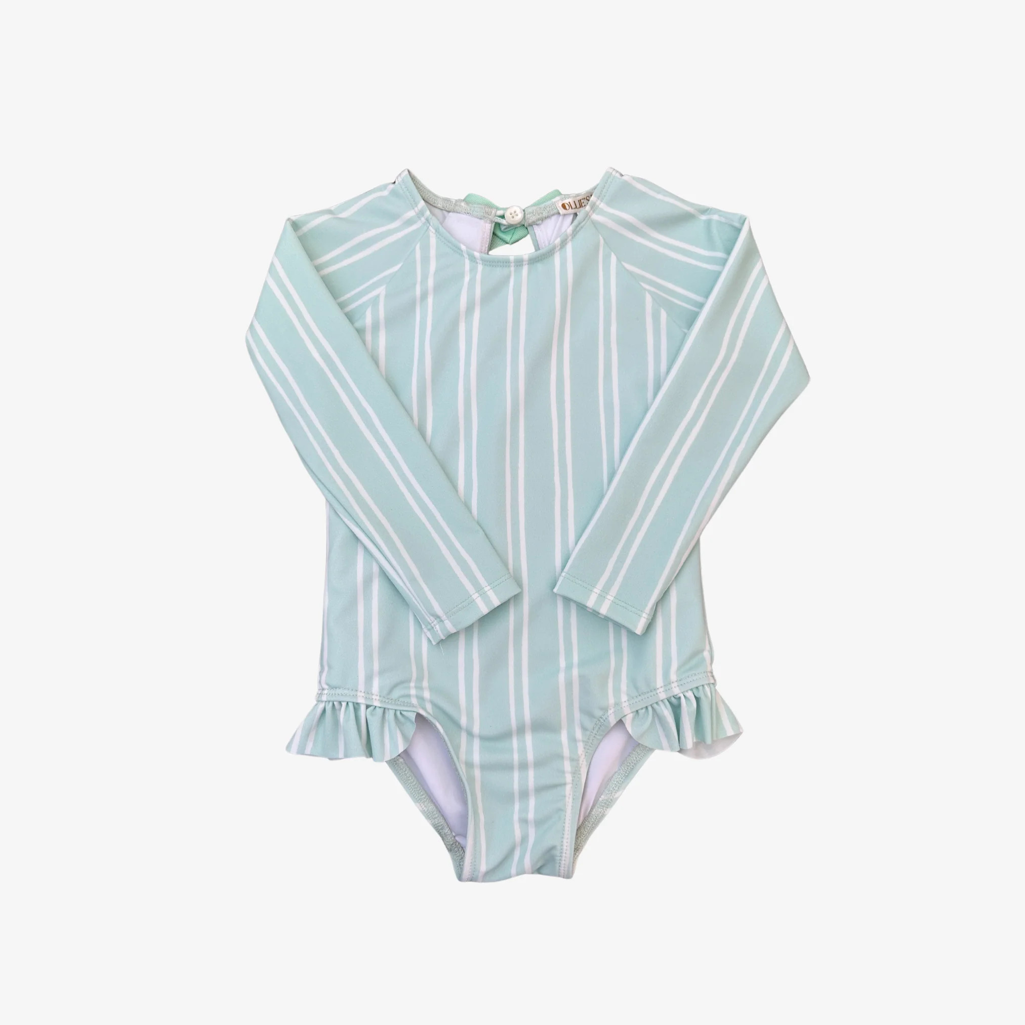 Laguna Rashguard - Mint Stripe | Kid's Swimwear | Ollie's Day