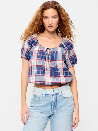 Short-Sleeve Bubble Top | Old Navy (US)