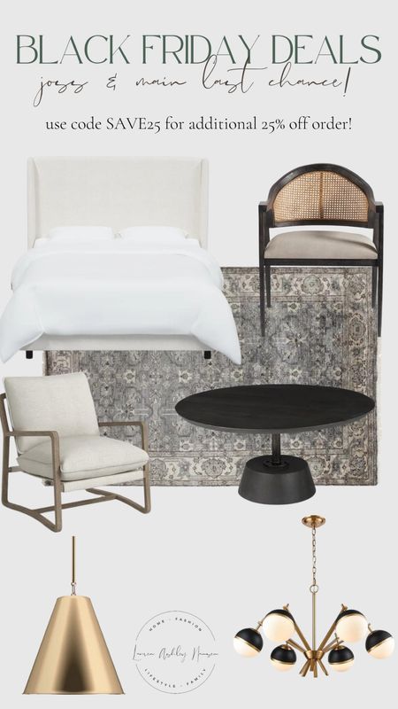 Last chance to save on joss & main favorites - take an additional 25% off with code SAVE25. Upholstered bed, vintage rug sale, coffee table, accent chairs, light fixtures 

#LTKCyberweek #LTKhome #LTKsalealert
