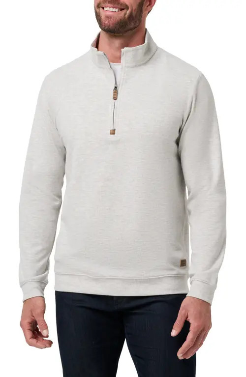 TravisMathew Cloud Quarter Zip in Heather Grey at Nordstrom, Size Small | Nordstrom