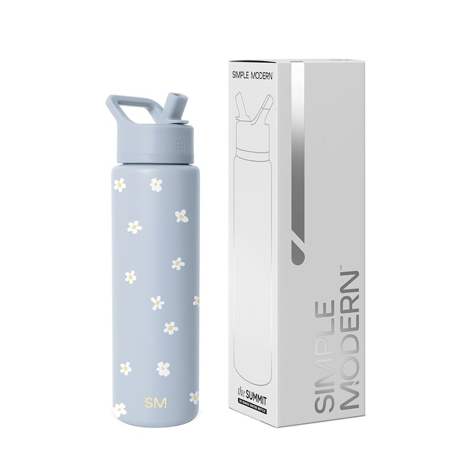 Simple Modern Water Bottle with Straw Lid | Vacuum Insulated Stainless Steel Metal Thermos | Reus... | Amazon (US)