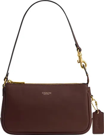COACH Plaza Natural Grain Leather Shoulder Bag | Nordstrom | Nordstrom