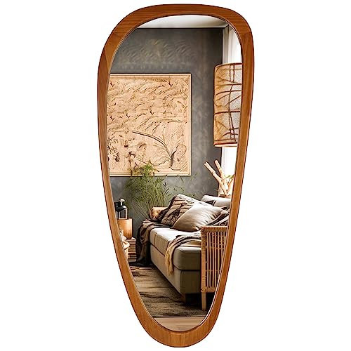 WallBeyond Asymmetrical Mirror, Irregular Mirror Full Length, Boho Wall Mirrors Decorative for Bedroom Living Room Entryway Hall, Mid Century Modern Decor 48" H x 22" W | Amazon (US)