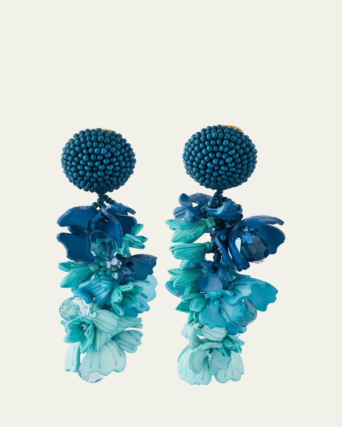 Plexy and Raffia Flowers Earrings | Bergdorf Goodman