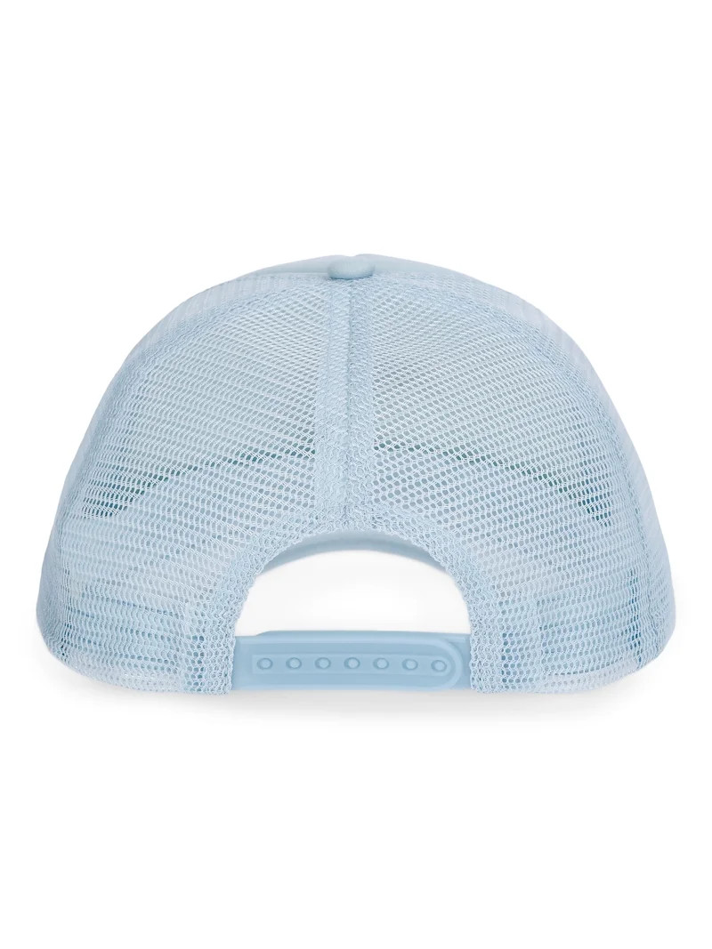 No Boundaries Embroidered Graphic Trucker Hat, Women's, Blue | Walmart (US)