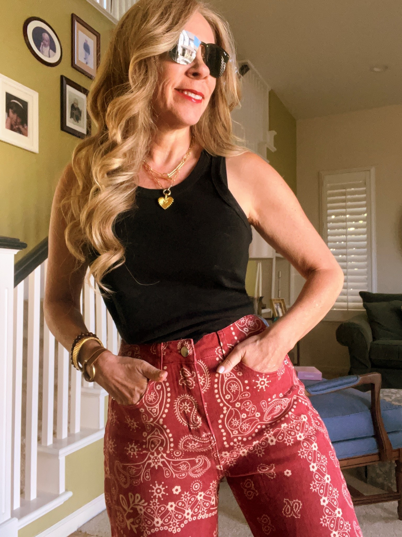 The cutest designer dupe pants! 

Petite-friendly 
Additional colors
High-rise 
Affordable 

Free people like, boho, casual, barrel, bandana print 

#LTKPetite #LTKOver40 #LTKootd