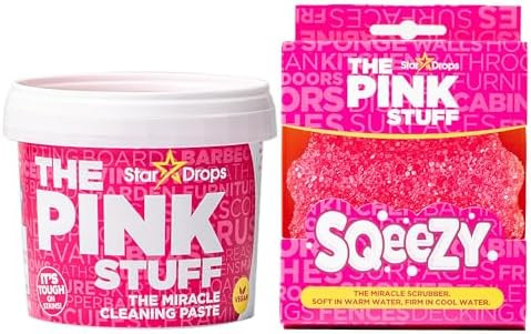 Stardrops - The Pink Stuff Miracle Cleaning Paste & SQeeZY Scrubber Sponge Bundle – All-Purpose... | Amazon (US)