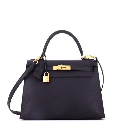 Pre-Owned Hermes Kelly Handbag Black Epsom with Gold Hardware 28 at Nordstrom, Size Small | Nordstrom