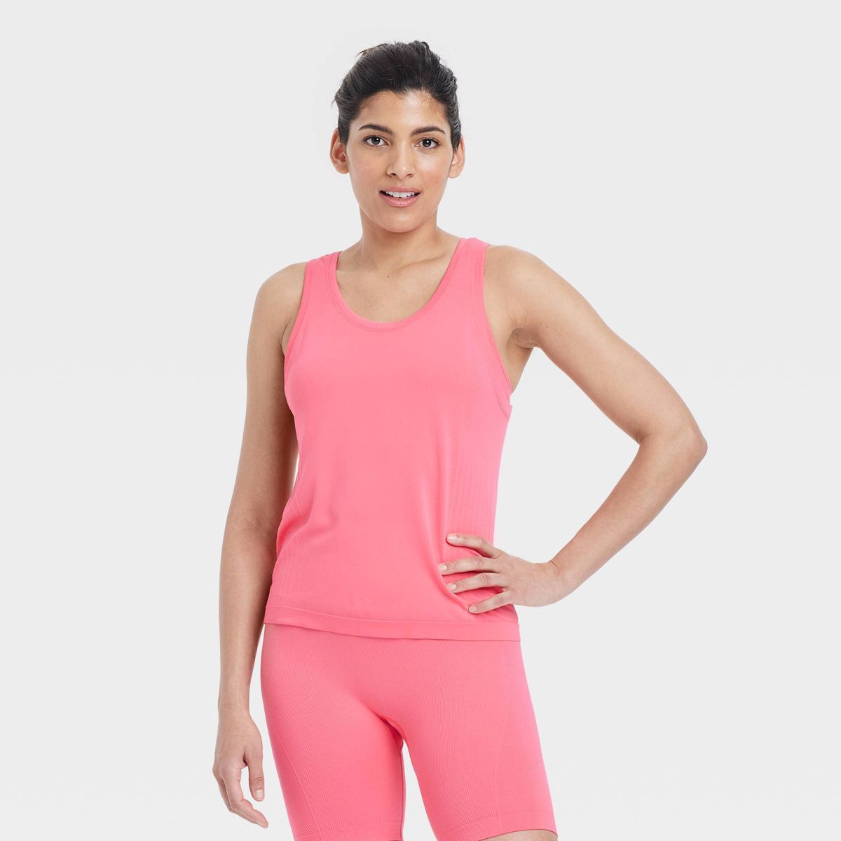 Women's Seamless Tank Top - All In Motion™ Coral Pink M | Target