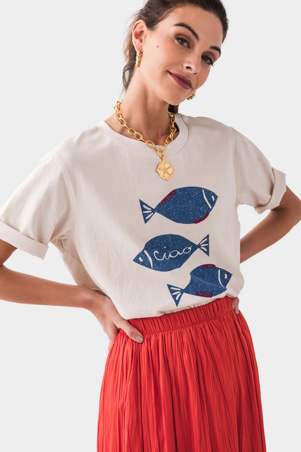 Raisonnel Fish Stitched Graphic Tee | Social Threads