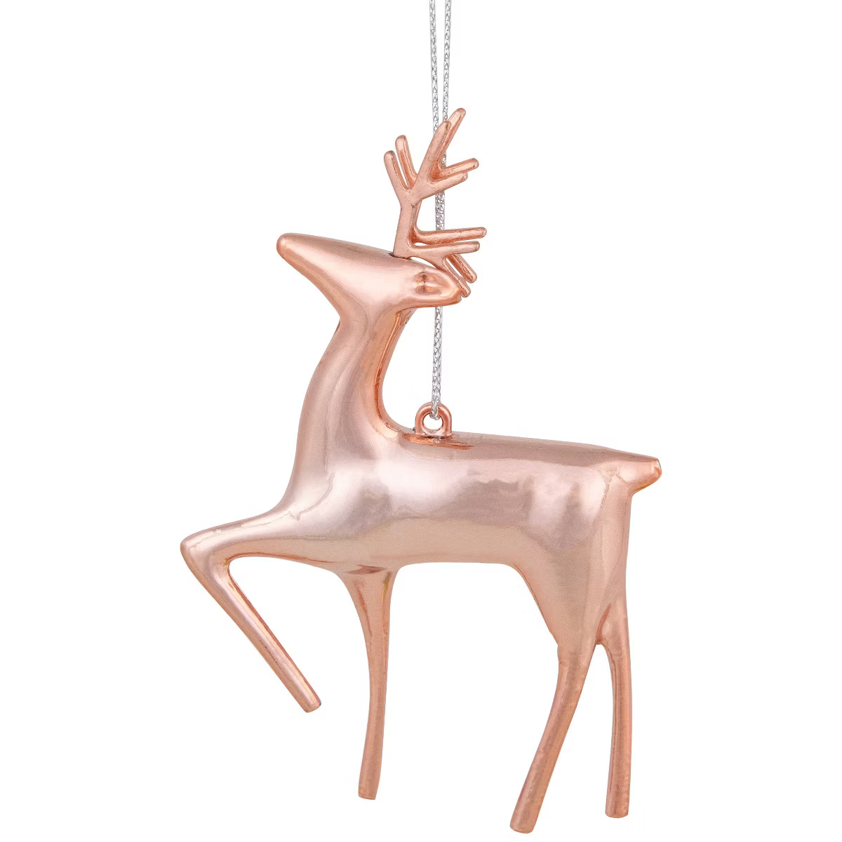 Northlight 4.75" Shiny Rose Gold Reindeer Christmas Tree Ornament | Target