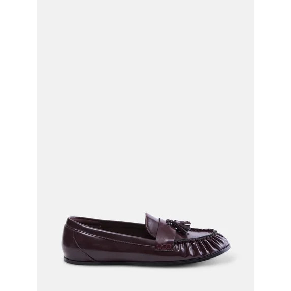 Free Assembly Women's Faux Leather Tassel Loafers | Walmart (US)