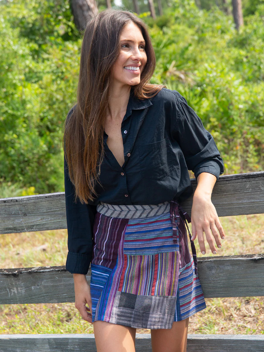 Carmen Wrap Skirt - Multi Stripe | Natural Life