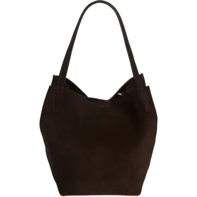 Madewell The Oversize Shopper Tote in Soft Grain Suede in Dark Carob at Nordstrom | Nordstrom