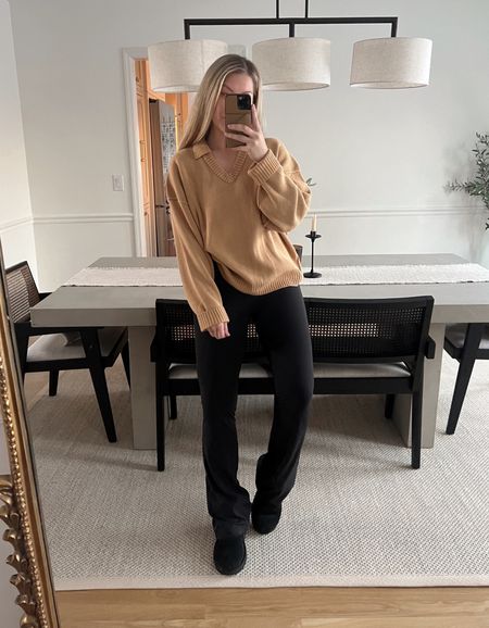 Cozy favorites 🖤 wearing the Lululemon align flared pants, mini uggs and the perfect sweater 

#LTKMostLoved #LTKstyletip
