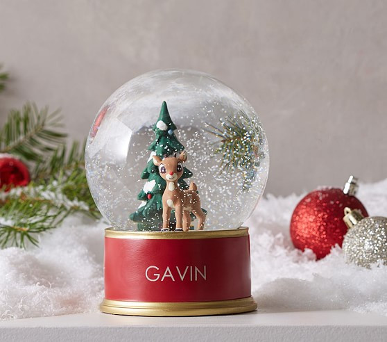 Rudolph the Red-Nosed Reindeer® Snow Globe | Pottery Barn Kids