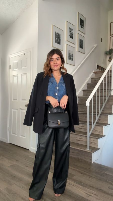 The faux leather pants of my dreams! Loving how chic they are! Take 30% off my pants and bag! 
Vest size xs
Blazer size xs
Trousers size 2
Target, target style, target finds, target circle week

#LTKfindsunder50 #LTKstyletip #LTKsalealert