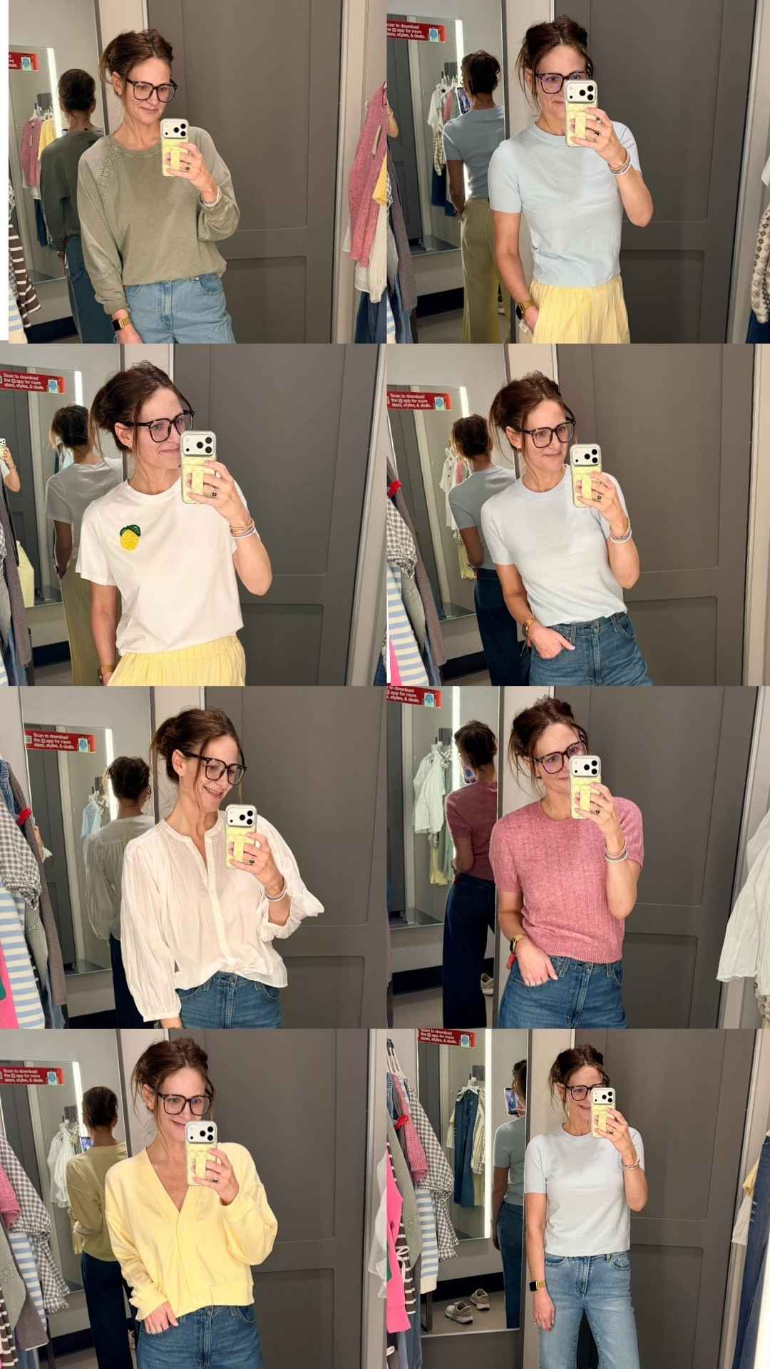 Target has some great new spring items and most of them are on sale! 🎯 

Yellow linen pants, green lace sweatshirt, lemon t/shirt, cashmere blue sweater tee, dark wide leg from, carpenter jeans, white gauzy top  

#LTKootd #LTKSaleAlert #LTKOver40