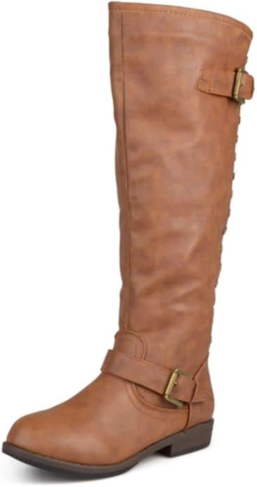 Journee Collection Womens Spokane Studded Knee High Riding Boots Regular and Wide Calf with Block... | Amazon (US)
