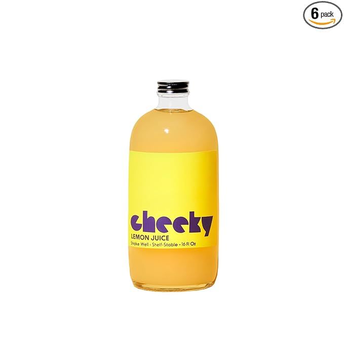 Cheeky Cocktails | Premium Syrups & Juices (100% Lemon Juice, 16 Fl Oz (Pack of 6)) | Amazon (US)