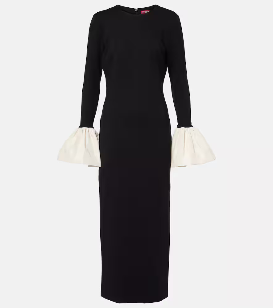 Staud Hawthorne taffeta-trimmed maxi dress | Mytheresa (UK)