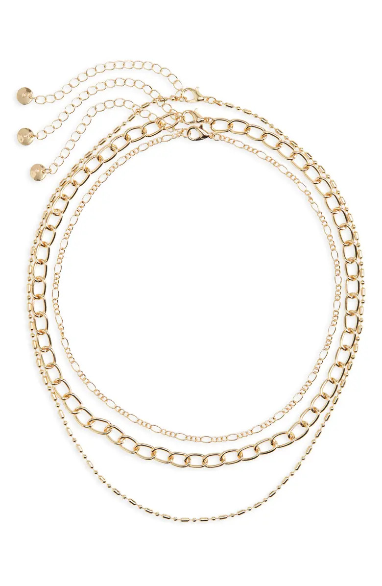BP. Set of 3 Chain Link Layering Necklaces | Nordstromrack | Nordstrom Rack