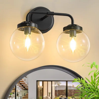 Bathroom Vanity Lighting With Clear Shades Dimmable Bathroom Light Fixtures | Wayfair North America
