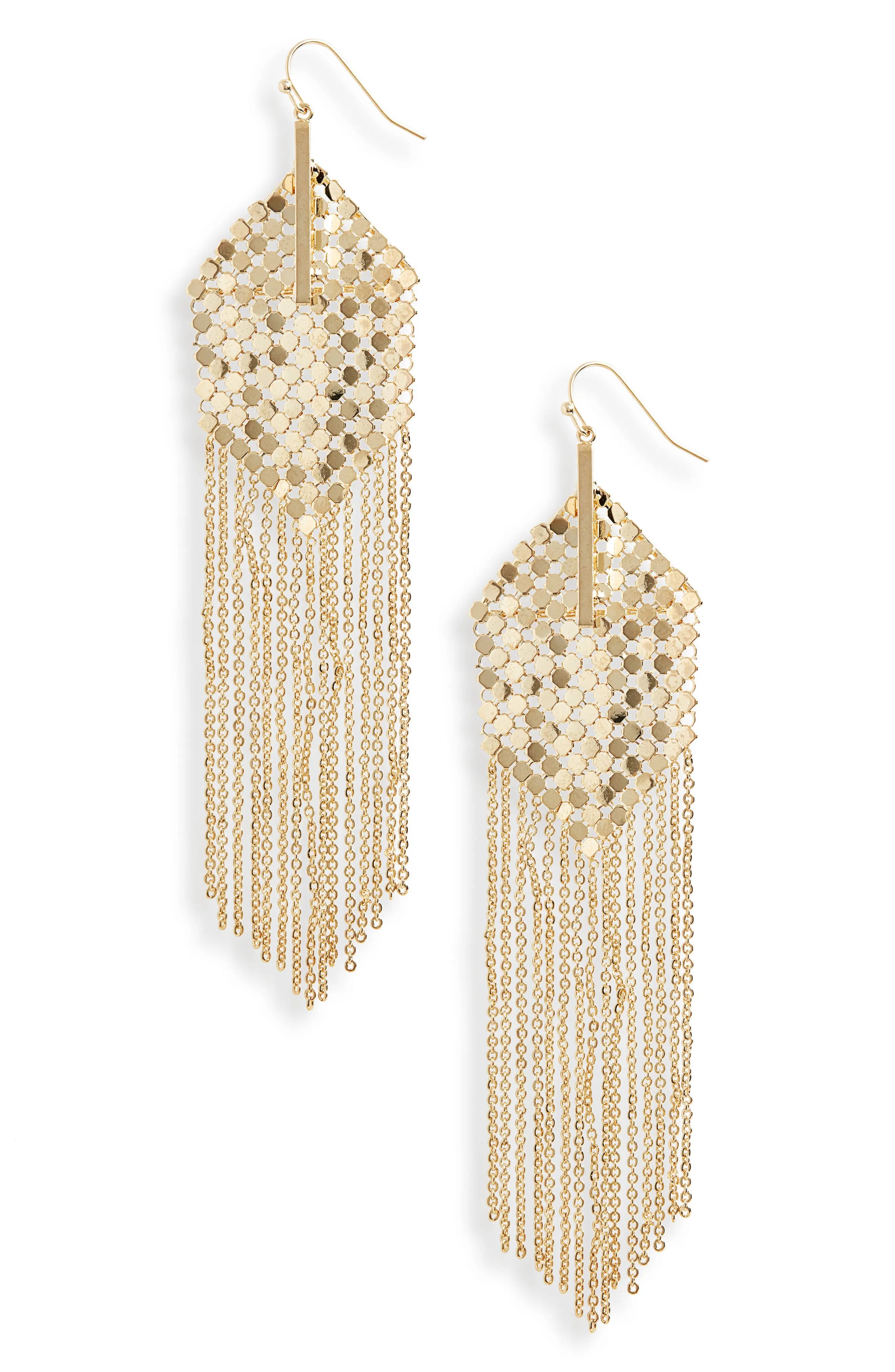 Panacea Chain Fringe Drop Earrings | Nordstrom