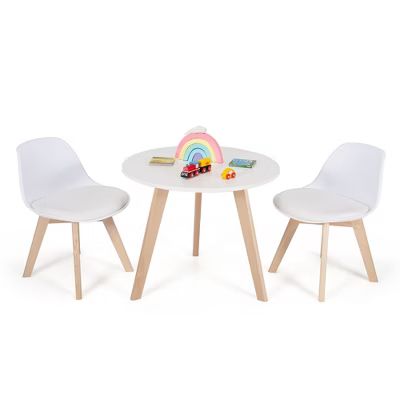 Costway Kids Table & 2 Chairs Set Modern Activity Play Table w/Beech Leg Cushion | Target