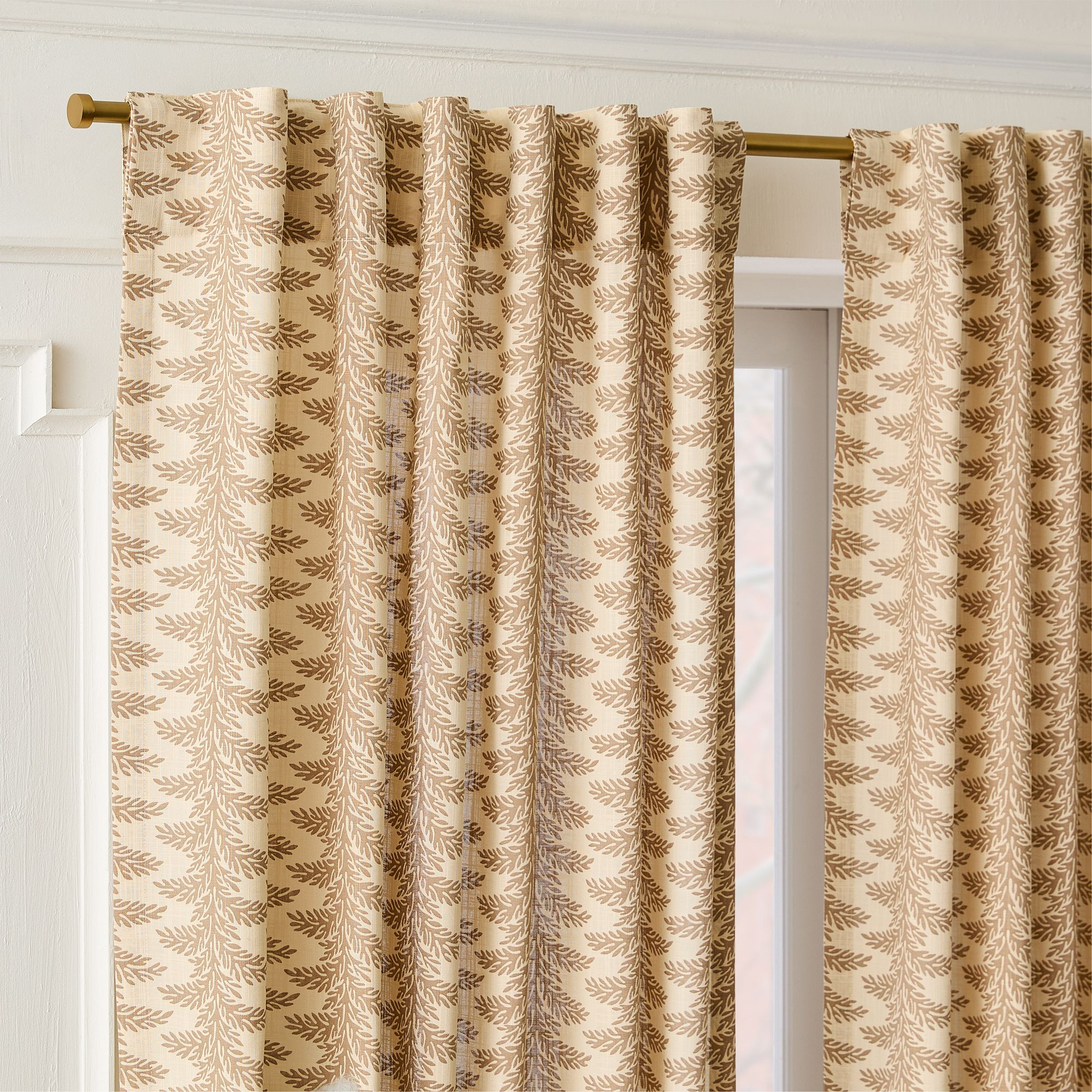 Pierce & Ward Foliage Stripe Curtain | West Elm (US)