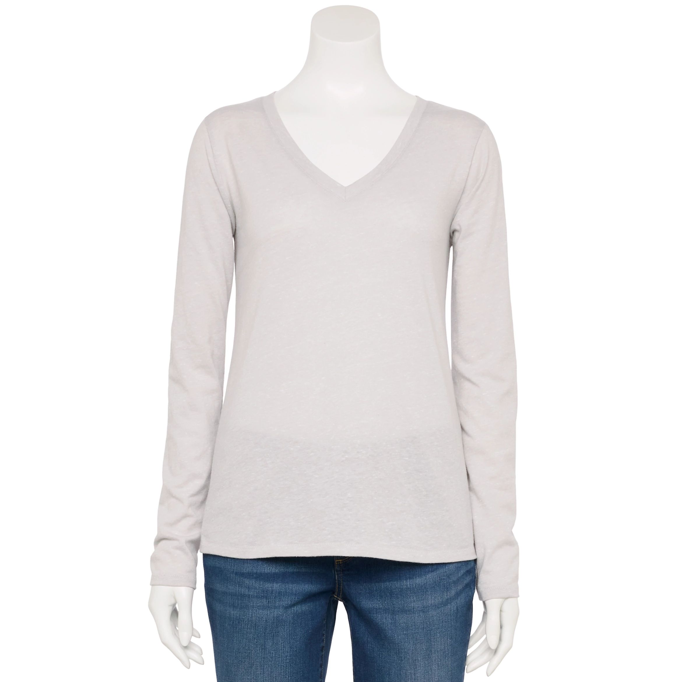 Women's Sonoma Goods For Life® Everyday V-Neck Long Sleeve Top | Kohl's