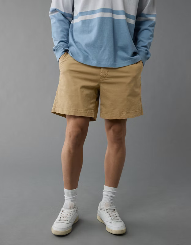 AE 7" Flex Khaki Short | American Eagle Outfitters (US & CA)