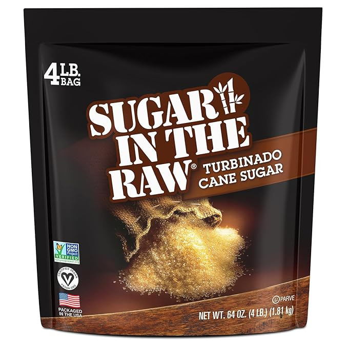 Sugar In The Raw Granulated Turbinado Cane Sugar, No erythritol, Pure Natural Sweetener, Hot & Co... | Amazon (US)