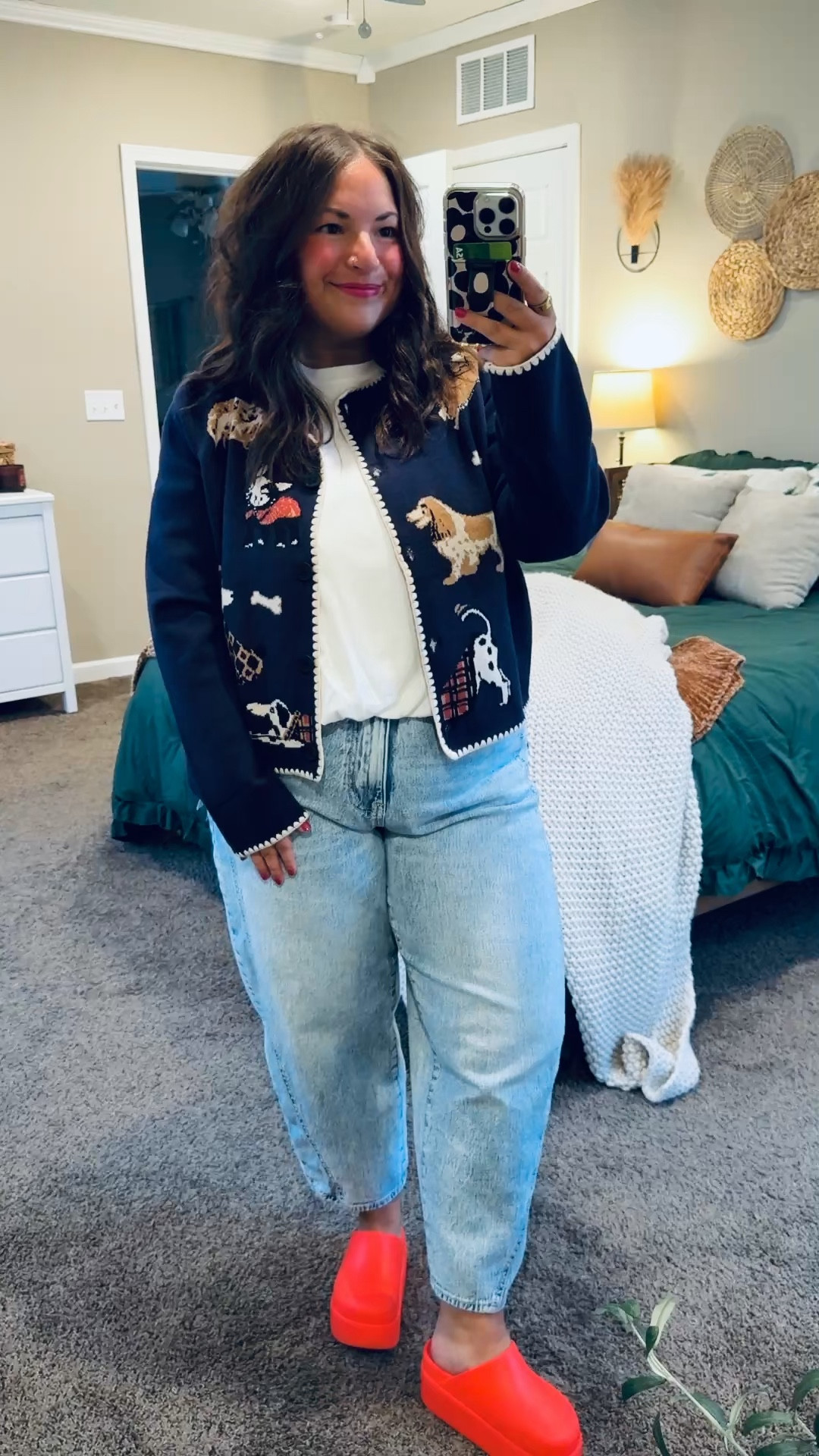 A cozy cardigan with the cutest little details 🐶🤍 Perfect for adding a little fun to a classroom outfit.

platform crocs: fit oversized // wearing a 2
jeans: fit true to size // wearing a 14
bubble tee: fits true to size // wearing a large
cardigan: fits small // wearing a large 

 

#LTKootd #LTKMidsize