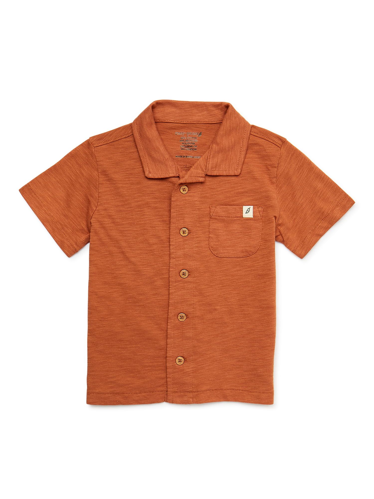 easy-peasy Toddler Boy Short Sleeve Camp Shirt, Sizes 12 Months-5T | Walmart (US)