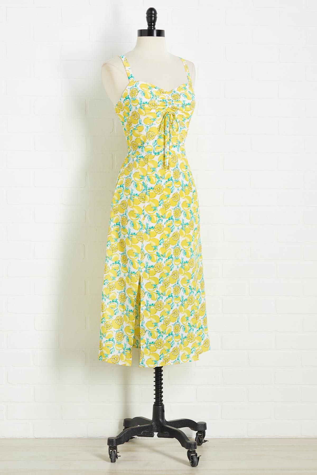 lemon in your tea midi dress | Versona