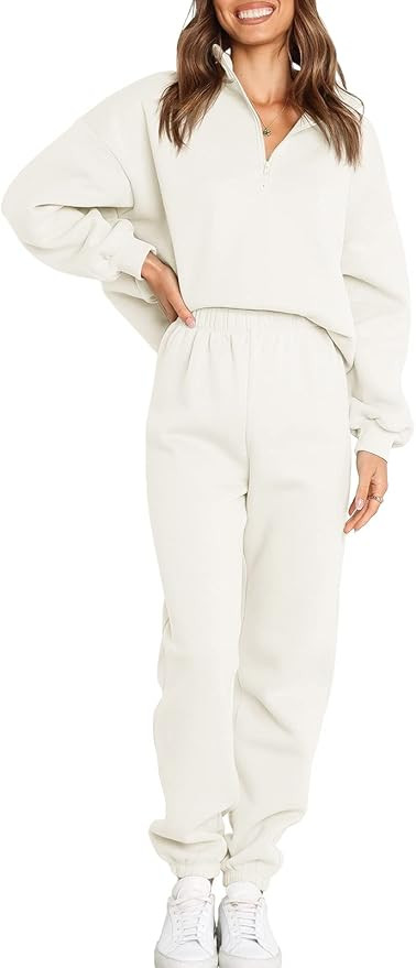 ANRABESS Women's Oversized Batwing Sleeve Lounge Sets Casual Top and Pants 2 Piece Outfits Sweats... | Amazon (US)