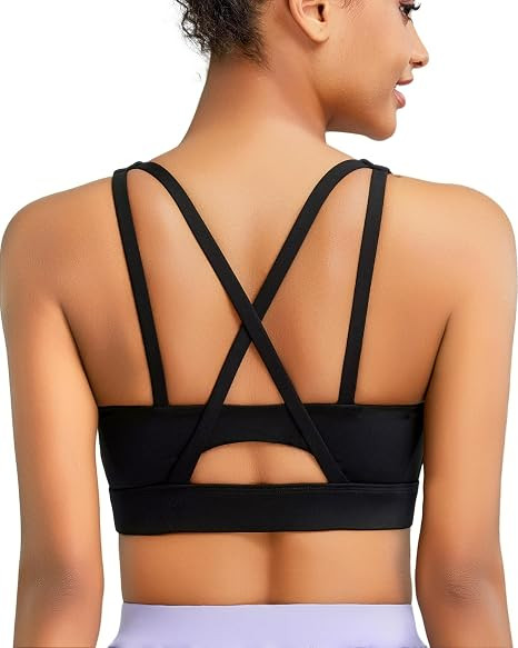 RUNNING GIRL Sports Bras for Women High Support, Molded Cup Strappy High Impact Sports Bras for W... | Amazon (US)