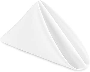 Hiasan Cloth Napkins Set of 6, 18 x 18 Inch, Washable White Dinner Napkins with Hemmed Edges for ... | Amazon (US)