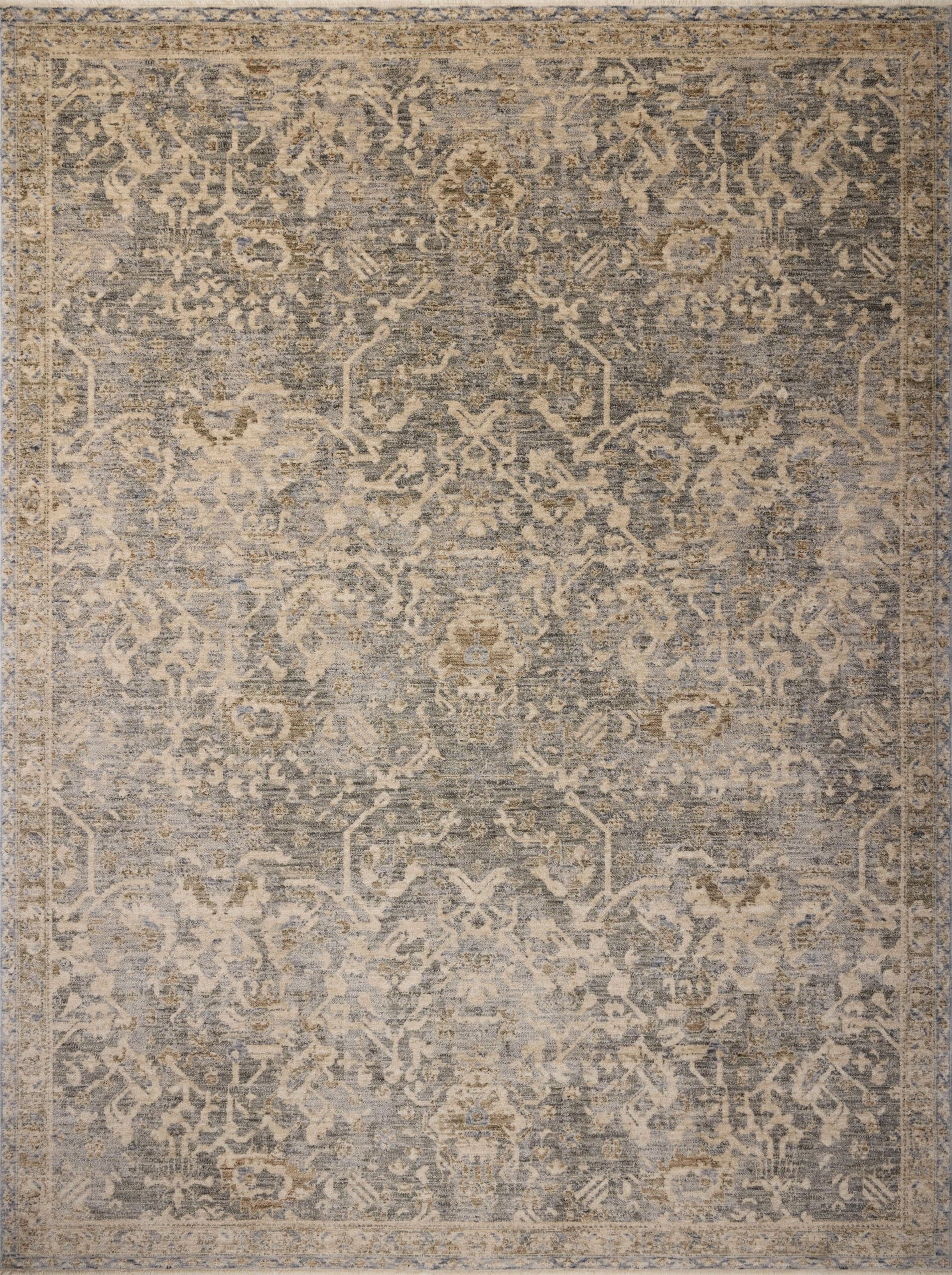 Loloi Magnolia Home by Joanna Gaines Junie Collection JUE-01 Blue/Natural 7'-10" x 10'-2", .38" Pile Height, Area Rug | Amazon (US)