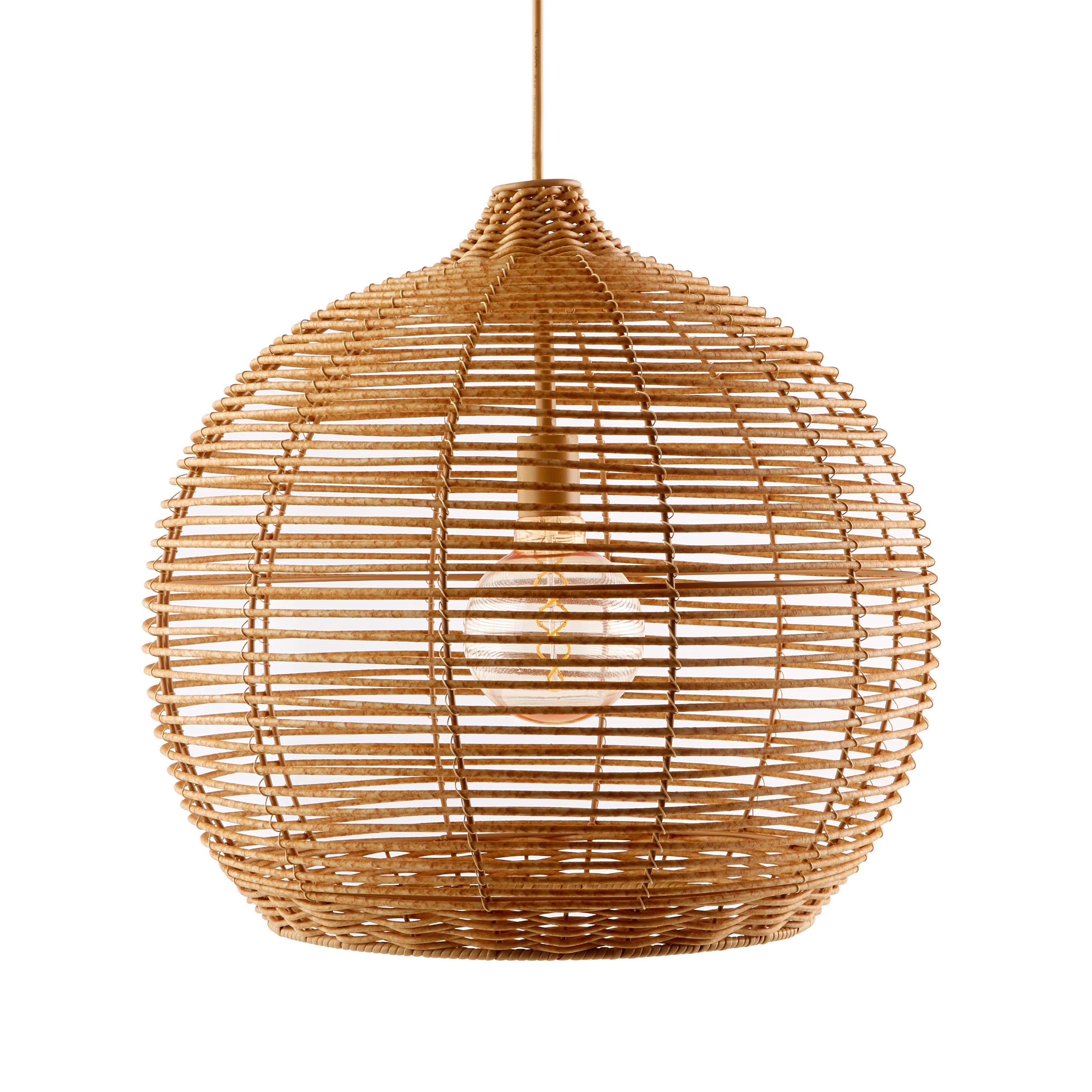 Better Homes & Gardens Natural Medium Solar Woven Pendant by Dave & Jenny Marrs | Walmart (US)