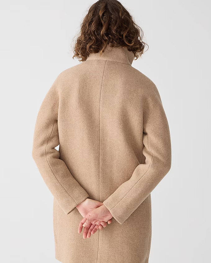 Cocoon coat in Italian stadium-cloth wool blend | J. Crew US
