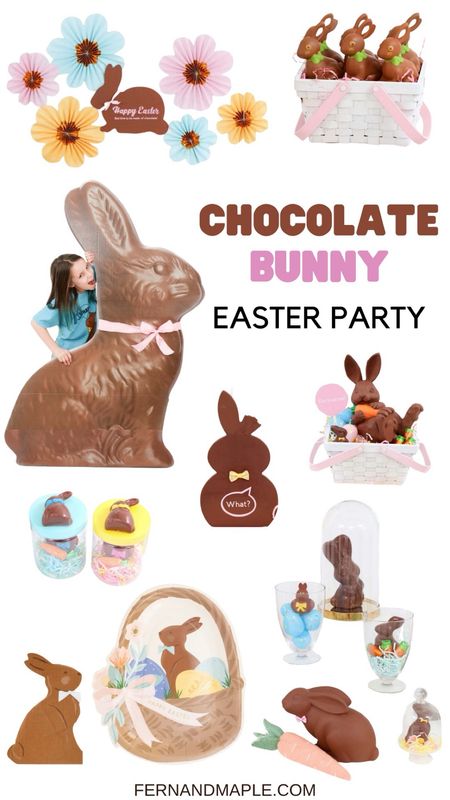 Create a cute chocolate bunny themed Easter party! 

#easter #easterparty #kidsparty #spring #chocolatebunny 

#LTKSeasonal #LTKparties #LTKkids